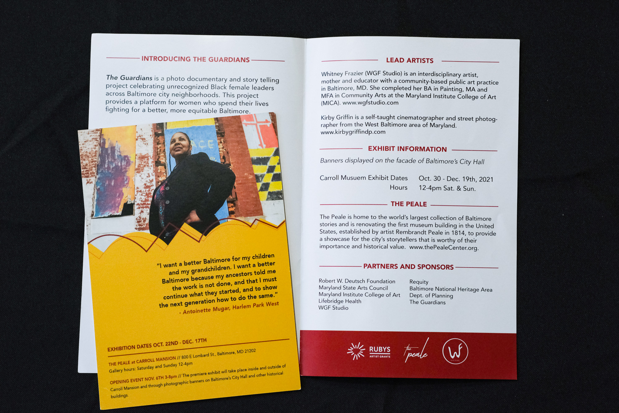 Pamphlet designs for The Guardians annual reception